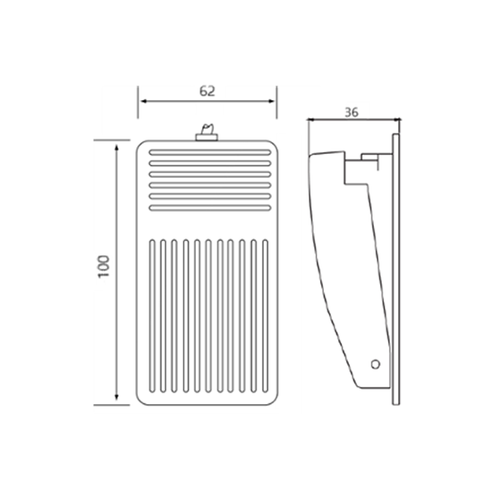 MFS-P Plastik Gvde Ayak Pedal 2 mt Kablolu