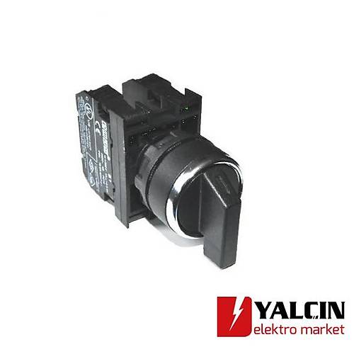 22mm 2NA Kontakl 2-0-1 Yayl (Dnl) Mandall Start Butonu EMAS B101S32