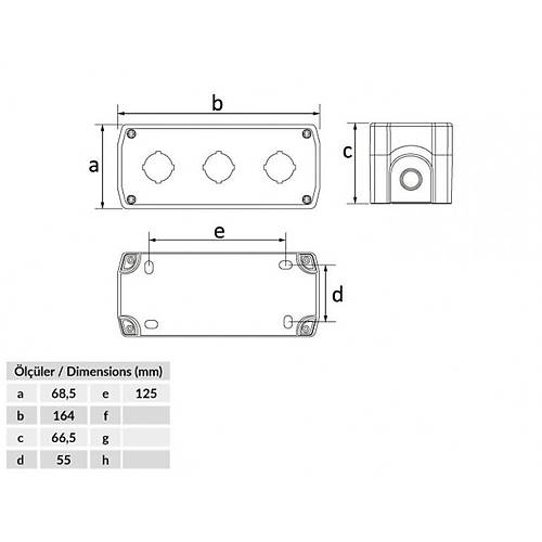 3'l Siyah Buton Kutusu BT3-3000-0006