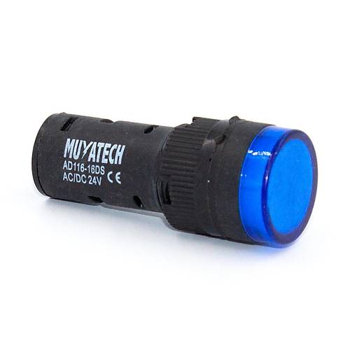 16mm 24V Mavi LED Sinyal Lambas - M16 - 24 - B