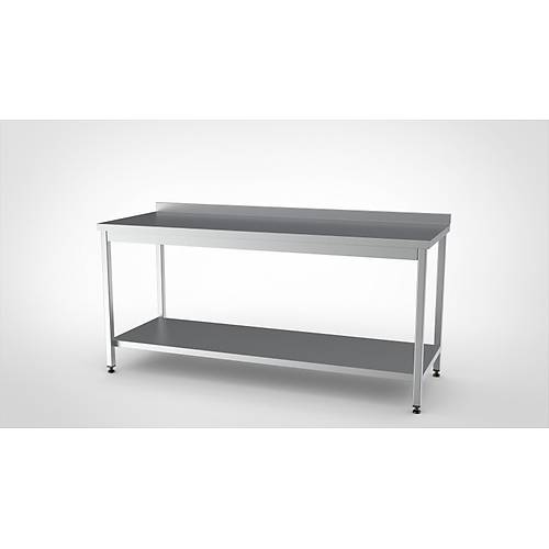 �ALI�MA TEZGAHI ALT TABLALI 190X60X85 - (304-18/10 Paslanmaz �elik)