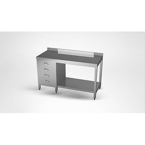 �ALI�MA TEZGAHI ALT TABLALI BLOK �EKMECEL� 170X70X85 - (304-18/10 Paslanmaz �elik)