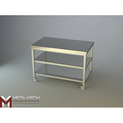 HAREKETL� �ALI�MA TEZGAHI TABAN VE ARA RAFLI 120x70x85 CM
