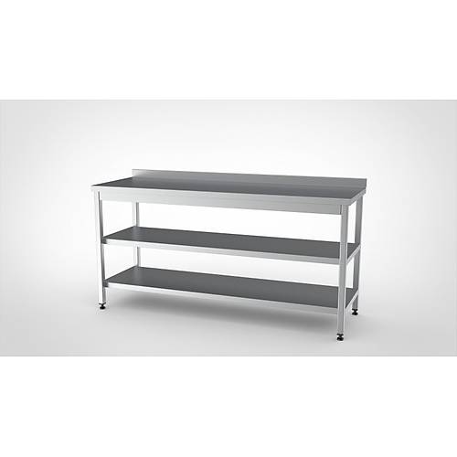 �AL�IMA TEZGAHI ALT TABLALI VE ARARAFLI 160X60X85 - (304-18/10 Paslanmaz �elik)