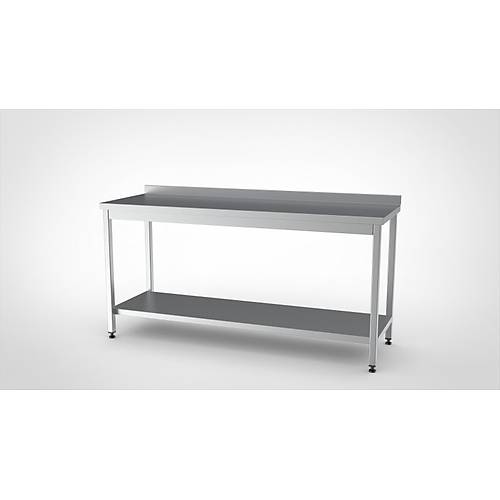 �ALI�MA TEZGAHI ALT TABLALI 130x60x85 - (304-18/10 Paslanmaz �elik)