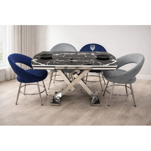 A��l�r Yemek Masas� Tak�m� - Raton Krom Ayakl� Masa Sandalye