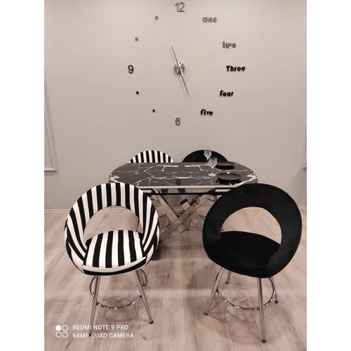 A��l�r Yemek Masas� - Lidya Zebra Mutfak Masa Sandalye Tak�m�