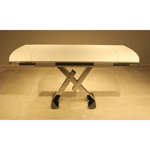 A��l�r Yemek Masas� - D�z Beyaz Ay Mutfak Masas�