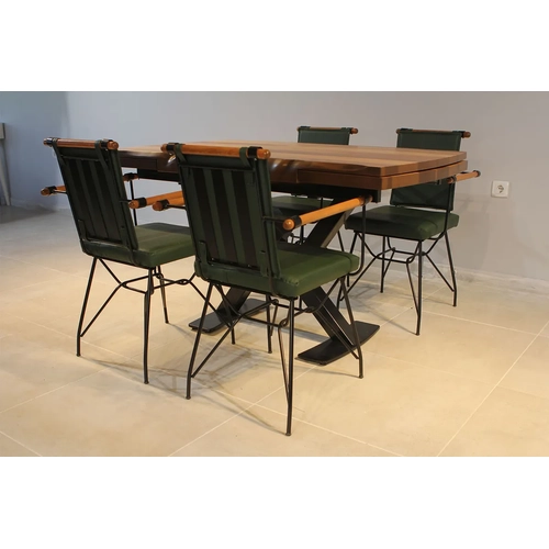 A��l�r Yemek Masas� - Ceviz Penyes Mutfak Masa Sandalye Tak�m�