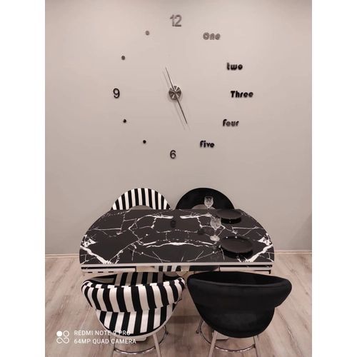 A��l�r Yemek Masas� - Lidya Zebra Mutfak Masa Sandalye Tak�m�