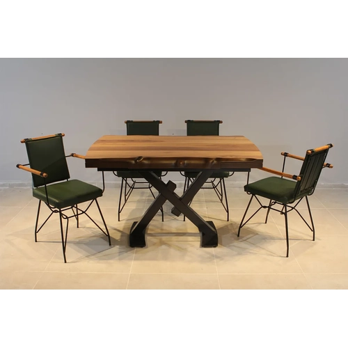 A��l�r Yemek Masas� - Ceviz Penyes Mutfak Masa Sandalye Tak�m�