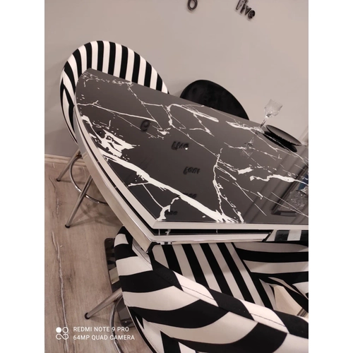 A��l�r Yemek Masas� - Lidya Zebra Mutfak Masa Sandalye Tak�m�