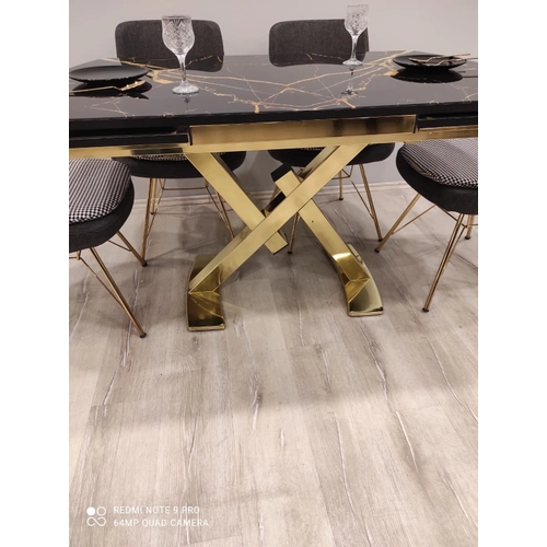 A��l�r Yemek Masas� - Sela Gold Mermer Desen  Mutfak Masa Sandalye Tak�m�