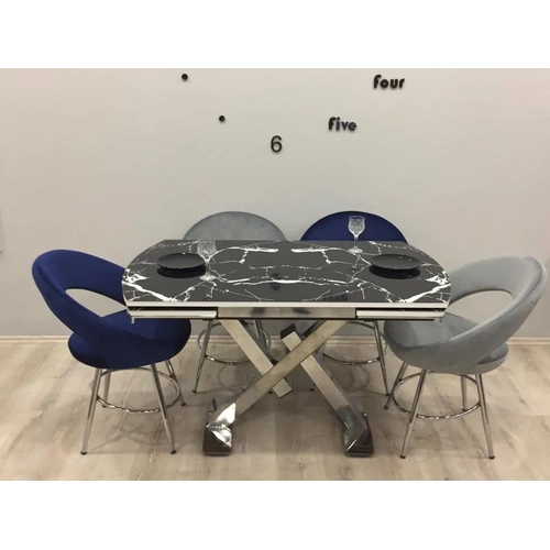 A��l�r Yemek Masas� Tak�m� - Raton Krom Ayakl� Masa Sandalye