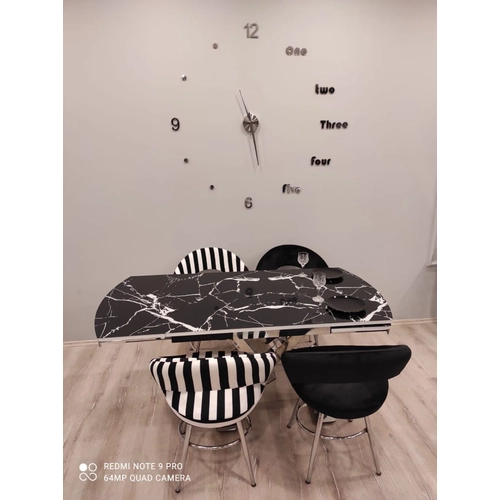 A��l�r Yemek Masas� - Lidya Zebra Mutfak Masa Sandalye Tak�m�