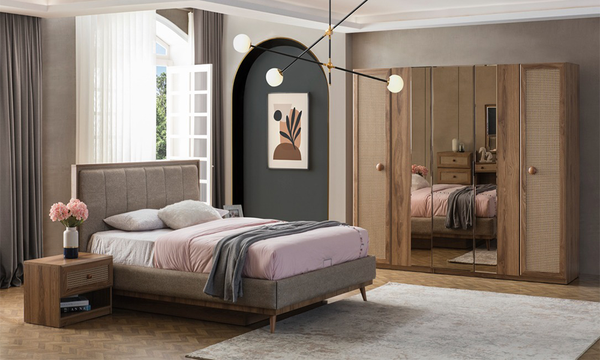 Rattan Yatak Odas Takm