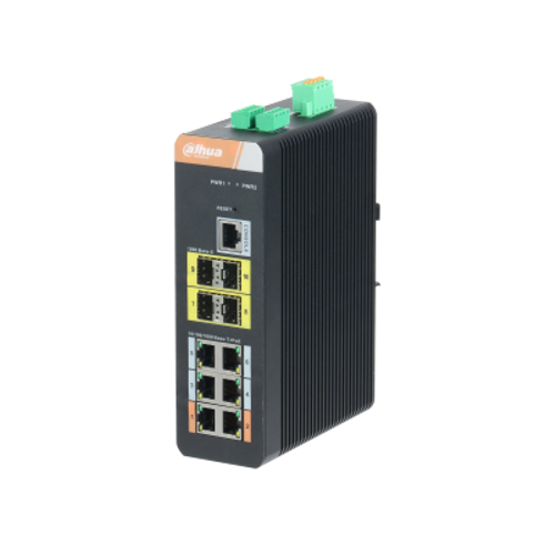 Dahua PFS4410-6GT-DP 10 Port Gigabit(6 Port Gigabit PoE) Endüstriyel Switch