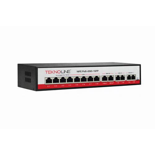 Teknoline TGD-P16S/48 16 Kanal Poe Switch