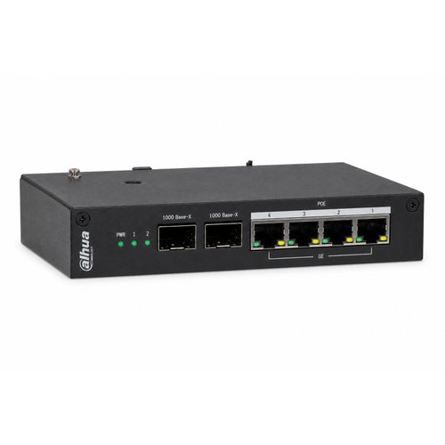 Dahua PFS4206-4P-120 4 PoE 2 SFP 120 W Y�netilebilir End�striyel Switch