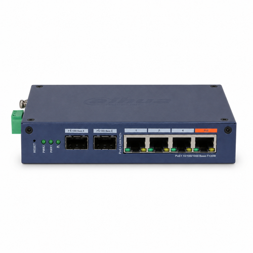 Dahua CHS4206-4ET-60 4 PoE 2 SFP 60 W Bulut Y�netimli End�striyel Switch