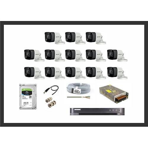 Hikvision 2MP HDTVI 13 Kamera Sistemleri G�venlik Seti