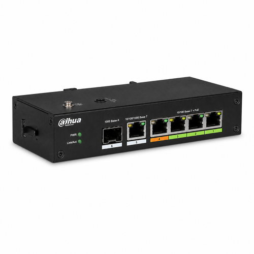 Dahua PFL2106-4ET-96 4 Port ePoE 1 SFP 96 W End�striyel PoE Switch