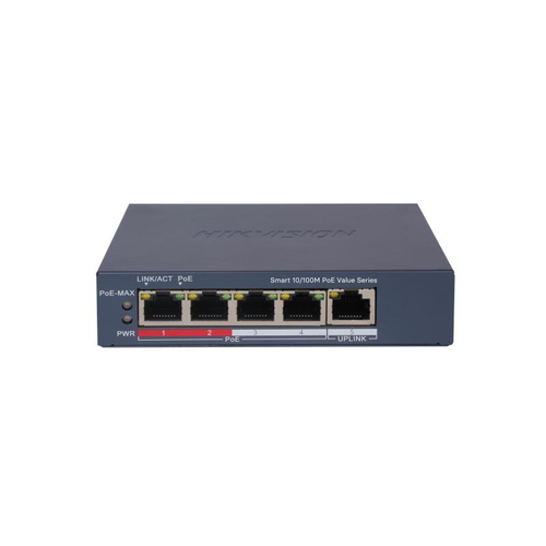 Hikvision DS-3E1105P-EI/M 4 Port H�zl� Ethernet POE Anahtar� Ak�ll� Y�netilen