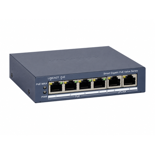Hikvision DS-3E1506P-EI/M 4 Port Gigabit PoE+ 45 W 300 m Smart Managed Switch