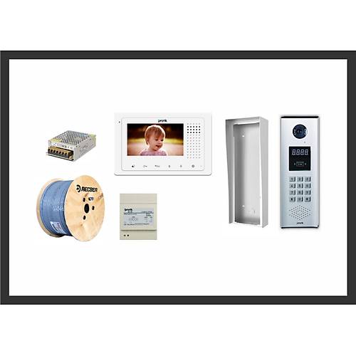 20 Daire 2K-130 4.3 TFT Pratik Plus G�r�nt�l� Diafon Sistemleri Seti