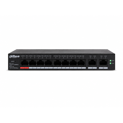 Dahua CS4010-8GT-110 8 Gigabit PoE 2 Uplink 110 W Ak�ll� Y�netilebilir Switch