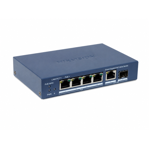 Hikvision DS-3E1506P-EI/M-4P1T1F 4 Port Gigabit PoE+ 45 W SFP Fiber Smart Switch
