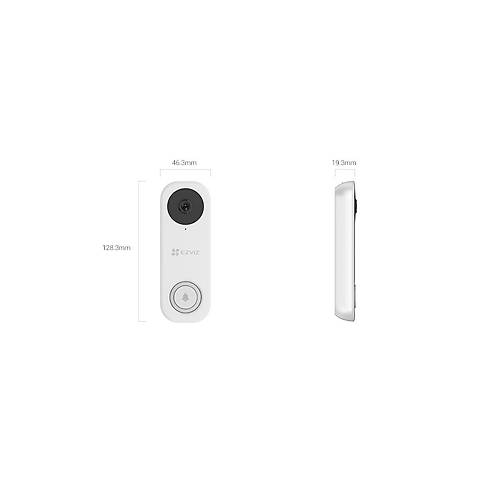 Ezviz CS-DB1 PRO 2K+ Wi-Fi Grntl Kap Zili (H.265) (ki Ynl Konuma)