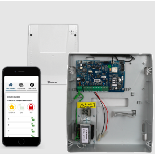 Teknim TSP-5208G GSM/GPRS Mod�ll� 8+8 Zonlu Pars Alarm Sistemi Paneli