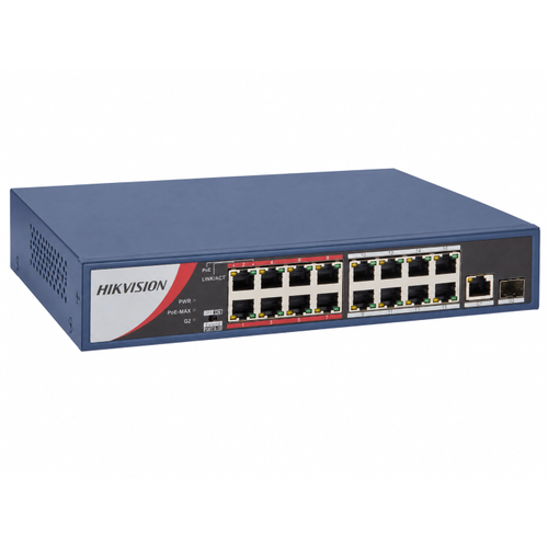 Hikvision DS-3E0318P-E/M(B) 16 Port PoE 130 W 300 m Gigabit SFP Switch