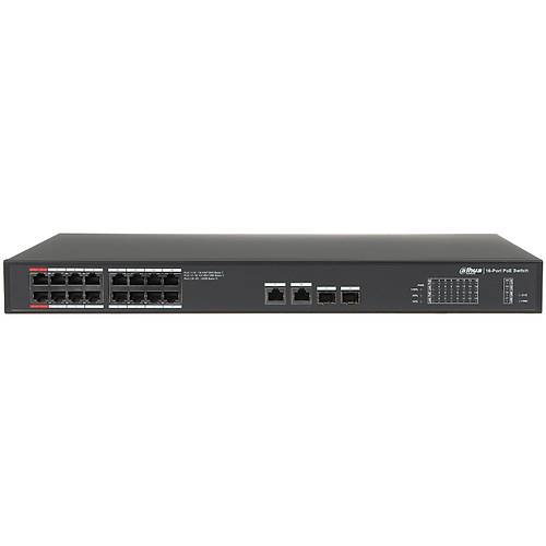 Dahua PFS3220-16GT-240 16 Port Y�netilebilir Ak�ll� PoE Switch (16GE PoE +2GE Uplink + 2GE SFP )