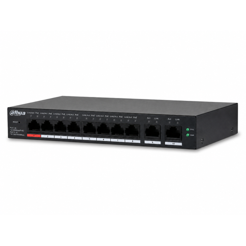 Dahua CS4010-8ET-110 8 PoE 2 Gigabit Uplink 110 W Ak�ll� Y�netilebilir Switch