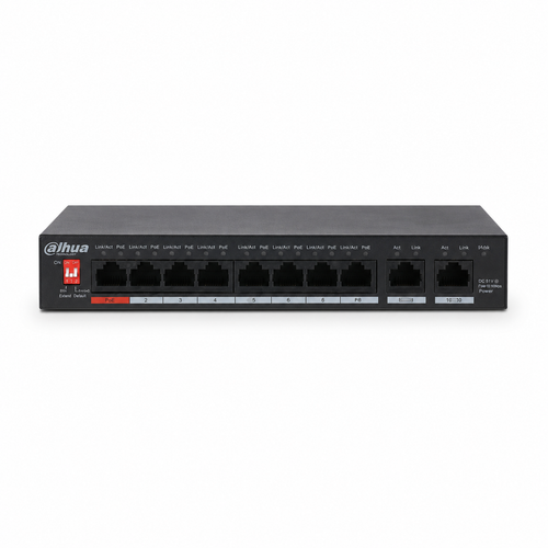Dahua PFS3010-8GT-96 8 PoE Portlu 10 Port Gigabit Switch 96 W