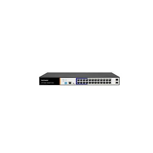 Tiandy YPS-3024G-2SFP-L2 24 Port Gigabit Layer2 Y�netilebilir AI POE Switch
