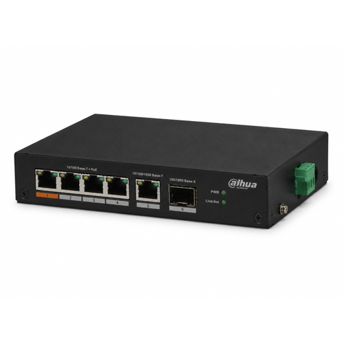 Dahua PFS3106-4ET-60-V2 4 PoE 1 SFP 60 W End�striyel Switch