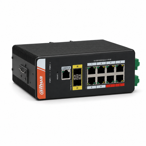 Dahua IS4210-8GT-120 8 Gigabit PoE 2 SFP 120 W Y�netilebilir End�striyel Switch