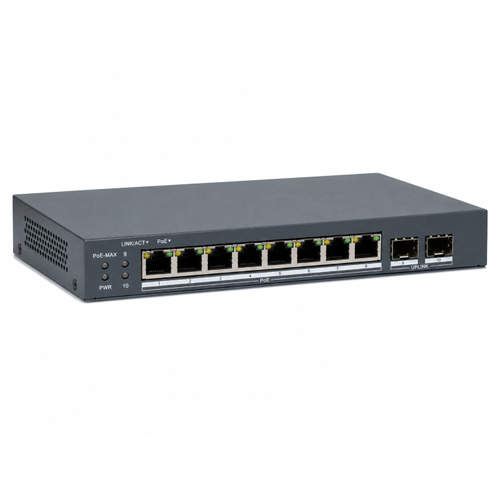 Hikvision DS-3E1510P-EI/M-8P2F 8 Port Gigabit PoE+ 80 W 300 m �ift SFP Smart Managed Switch