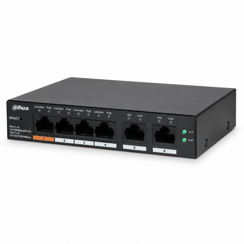 Dahua CS4006-4ET-60 4 PoE 2 Gigabit Uplink 60 W Hi-PoE Ak�ll� Switch