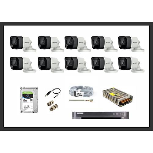 Hikvision 2MP HDTVI 10 Kamera Sistemleri G�venlik Seti