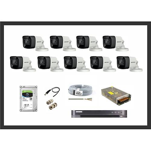 Hikvision 2MP HDTVI 9 Kamera Sistemleri G�venlik Seti