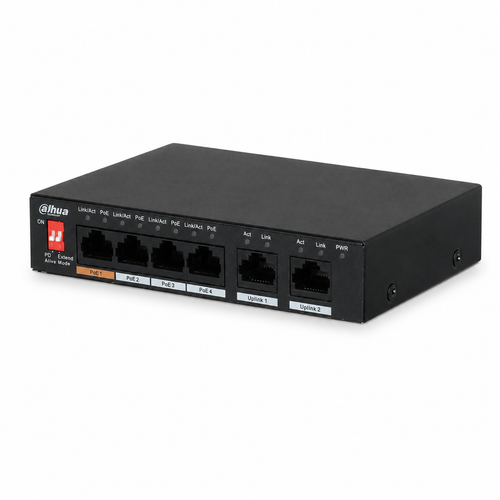 Dahua PFS3006-4ET-60 4 PoE 2 Uplink 60 W Hi-PoE Switch