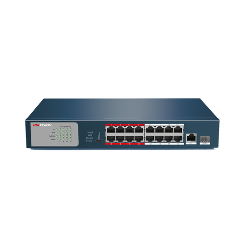Hikvision DS-3E0318P-E/M 16-ports 100Mbps Unmanaged PoE Switch
