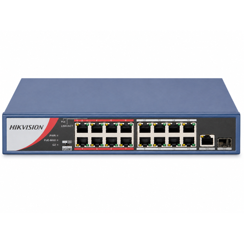 Hikvision DS-3E0318P-E/M(B) 16 Port PoE 130 W 300 m Gigabit SFP Switch