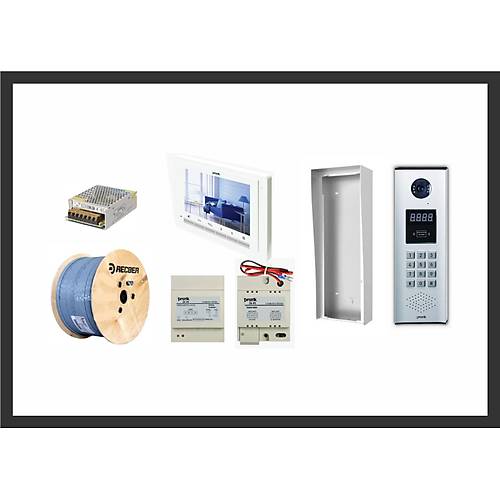 3 Daire 2K-130 7 TFT Pratik Plus Grntl Diafon Sistemleri Seti