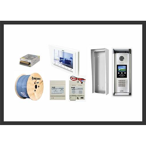 11 Daire 2K-180 7 TFT Pratik Plus Grntl Diafon Sistemleri Seti