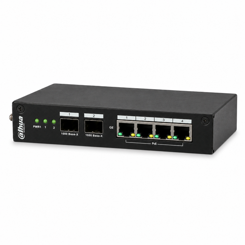 Dahua PFS3206-4P-96 4 PoE 2 SFP 96 W Hi-PoE End�striyel Switch